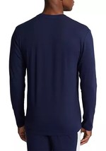 Polo Ralph Lauren Men&#39;s Long Sleeve Logo Crew Neck Sleep Shirt Navy-Medium - $34.99