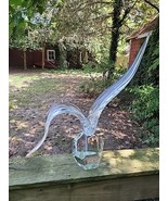 Crystal Art Sculpture Bird In Flight Glass Signed 