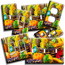 Rustic Country Harvest Pumpkins Corn Basket Light Switch Outlet Wall Plate Decor - £10.46 GBP+