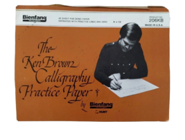 The Ken Brown Calligraphy Practice Paper  9 x 12 48 Sheets Pad Bond Made... - $12.83