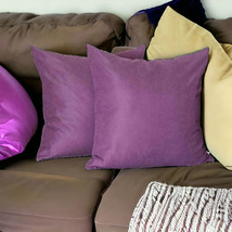 Set Of Two 22" X 22" Purple Polyester Zippered Pillow Cover - $91.83 CAD