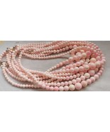 18&quot; Queen Conch Shell Gemstone Genuine , Pink Conch Necklace, 6-14mm Con... - $58.00