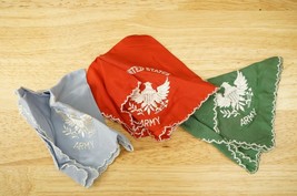 US Military Home Front WWII Embroidery Hankies Handkerchiefs Lot US Army... - $34.59