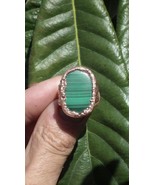 Malachite ring // Electroformed copper - $72.29 CAD