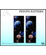 Planet Moon Star Peyote Bracelet Pattern No.99 - Sphere Cosmos Midnight ... - $3.00
