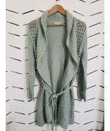 Apart Sea Foam Mint Green Long Knit Cardigan Sweater Size 4 US Small - $20.56 CAD