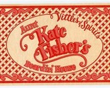 Aunt Kate Fisher&#39;s Boardin&#39; House Menu East Dundee Illinois  - £14.79 GBP
