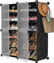 24 Pair Portable Closet Shoe Rack Shelves Organizer For Closet Entryway, Free - £48.60 GBP