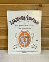 Antique Sheet Music Anchors Aweigh Navy Song March 1943 Vintage - €28,84 EUR
