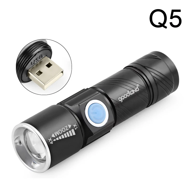 Good USB LED Flashlight Rechargeable LED Torch Light Lanterna T6 High Power Batt - $117.28