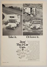 1969 Print Ad Jeep V-6 CJ-5 Universal with Camper Sleeps Four - £12.58 GBP
