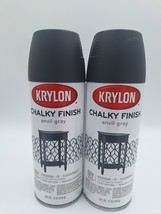 Krylon Chalky Finish Anvil Gray 4104 Spray Paint 12 Oz New 2 Cans - $672.64 MXN