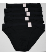 Women&#39;s Cotton Blend Bikini Underwear Auden Black Size Large 12-14 Lot o... - £11.54 GBP