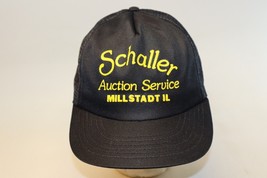 Vintage Schaller Auction Service Millstadt, IL Snapback Trucker Hat Cap - £7.87 GBP