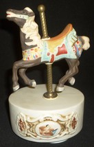 Vintage Willitts Designs Carousel Memories Porcelain Horse Americana Music Box - £15.75 GBP