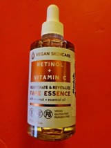 Vegan Skincare Retinol + Vitamin C Rejuvenace &amp; Revitalize Face Essence - £41.98 GBP