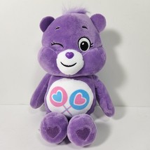 Care Bears Share Bear Basic Fun 2021 Plush 10&quot;  Purple Winking NWOT Loll... - £11.27 GBP