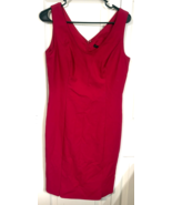 White House Black Market Red Pencil Sheath Size 6 Lined Dress NEW - $49.50