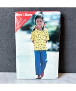 Vintage Butterick See &amp; Sew Top-Pants Sewing Pattern 6941 Girls&#39; Sizes 5... - $13.25 CAD