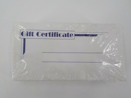 100 Count Gift Certificate Envelopes White W/ Blue Letters &amp; Lines 7.5X4 Inches - $9.99