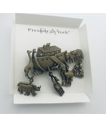 Preston &amp; York Noah&#39;s Ark and Animals Metal Pin Brooch New in Box - £13.97 GBP