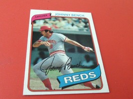 1980 # 100 Topps Johnny Bench Gem Mint Cincinnati Reds Baseball !! - £138.27 GBP