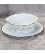 Noritake Savannah 2031 Gravy Boat with attached Underplate 8&quot; Near Mint - $12.73