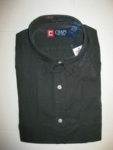 Chaps Men&#39;s Black Dress Long Sleeve Linen Blend Shirt Sz S, M, L, Xl,Xxl *Nwt* - £13.73 GBP+