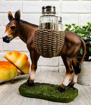 Ebros Rustic Country Farm Mule Carrying Saddlebags Salt Pepper Shakers H... - £22.32 GBP