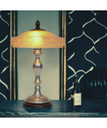 Art Deco Table Lamp &quot;UNIQUE&quot; Antique Opal Glass Desk Lamp Delicate - $706.13 CAD