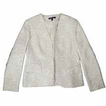 Lafayette 148 12 Womens Suit Jacket Blazer Gold Yellow Metallic Beige Ja... - £31.88 GBP