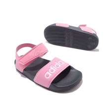 Adilette Sandal Lightweight Soft Comfy Shoes Pink Strap NEW Adidas Little Girl&#39;s - £21.41 GBP