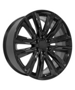 22&quot; Gloss Black Platinum Wheels For 2000-2025 Cadillac Escalade GMC Sier... - $1,679.73 CAD