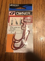 owner cutting point offset worm wide gap 5/0 5102-153 5 pr pk red Ships ... - $16.71