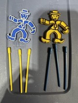 Vintage 1970 Replacement Parts Hang On Harvey Yellow & Blue Harveys & Pegs - $16.78