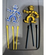 Vintage 1970 Replacement Parts Hang On Harvey Yellow &amp; Blue Harveys &amp; Pegs - £13.16 GBP