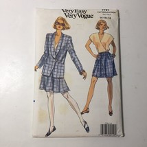 Vogue 7791 Size 14 16 18 Misses&#39; Jacket Top Shorts Very Easy - $12.86