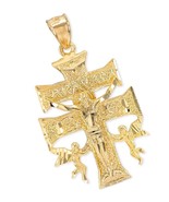 Religious Jewelry by 10k Yellow Gold Caravaca Double - £1,400.55 GBP