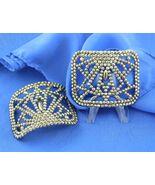 Antique Pair FRENCH Cut Steel Shoe Buckles; Riveted ST; Charitable Donation - $80.95