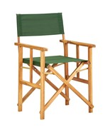 Director&#39;s Chair Solid Acacia Wood Green - £40.29 GBP
