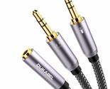 Headset Splitter Cable, Gold-Plated &amp; Strong Braided Y Splitter Audio Ca... - $15.99