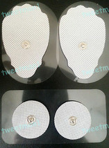 Replacement Electrode Pads Combo (2 Lg, 2 Sm) For Aurawave Aura Wave Massager - £7.09 GBP