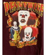 XLarge Pennywise IT Retro Horror Tshirt-NWOT Maroon They All Float’ Film... - £13.23 GBP