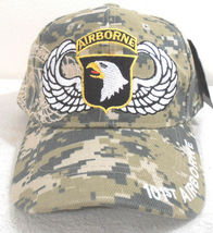 101st Airborne badge on a light camo ball cap - $20.00