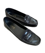 Chaps Black Leather Penny Loafers Shoes size 9 - £18.68 GBP