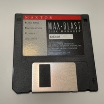 Vintage Software disk Max Blast Disk Manager Maxtor 3.5 Floppy - £4.08 GBP