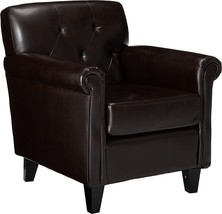 Christopher Knight Home Veronica Tufted Leather Club Chair, Brown - £330.92 GBP