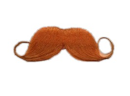 Quality Strawberry Red Curly Mustache Self Adhesive Facial Hair Mens Han... - £21.13 GBP