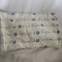 Aden + Anais White Muslin Swaddling Baby Blanket Blue Brown Green Swirl Star - £25.39 GBP