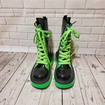  Demonia Goth Rave Emo Slime Electric Fusion UV Platform Boots US Size 6 - $59.99